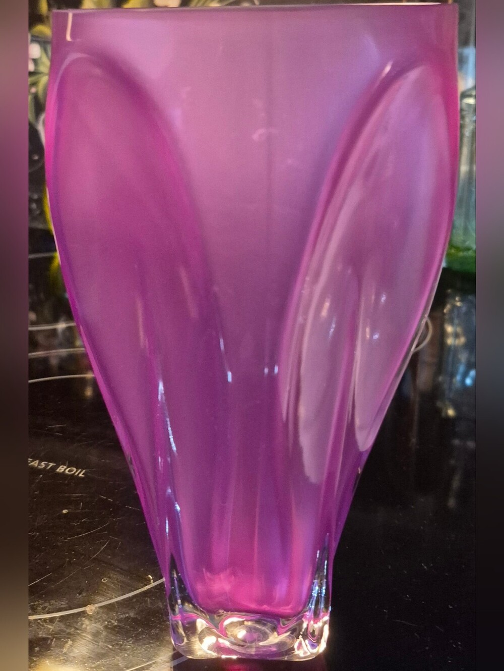 Majenta Pink Teleflora 75th Anniversary Glass Decorative Vase